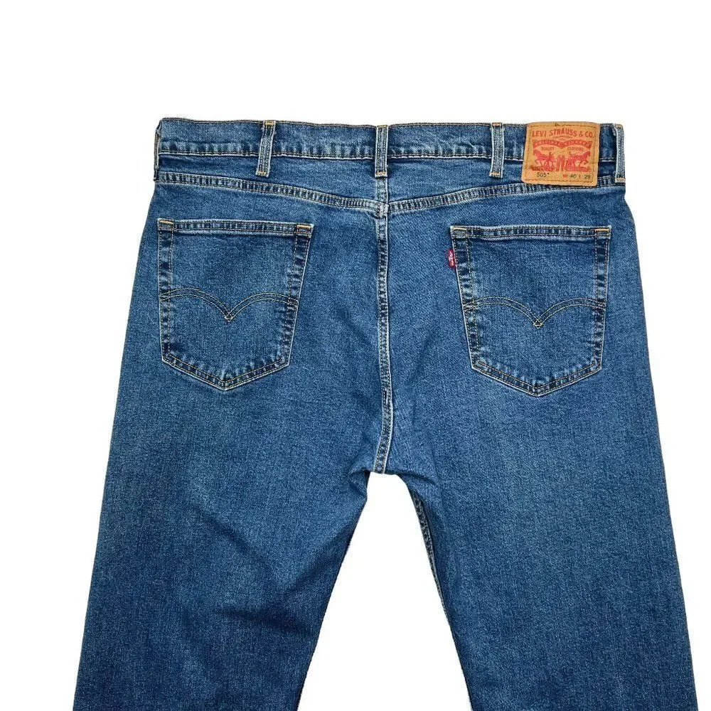 Levi's Men's Medium‎ Wash 505 Regualr Fit Jeans